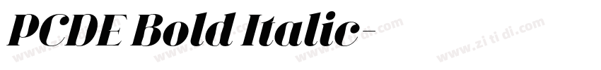 PCDE Bold Italic字体转换
